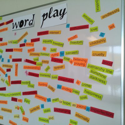 Projet interactif Word Play, cours Creative Production, Cegep de l'Abitibi-Témiscamingue, Campus de Rouyn-Noranda