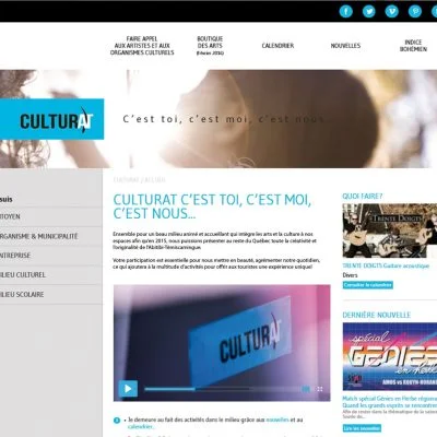 portail du nouveau site de CULTURAT