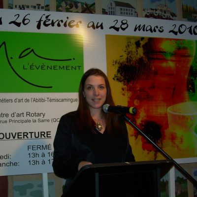 Caroline Arbour joaillière, membre du collectif qui a organisé la 1e édition de M.A . L’Événement, en 2010