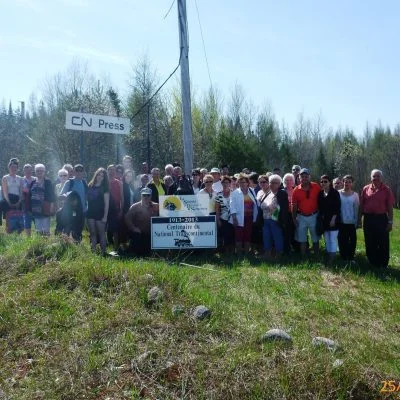 Premier groupe à faire le circuit en train de Senneterre à Press.